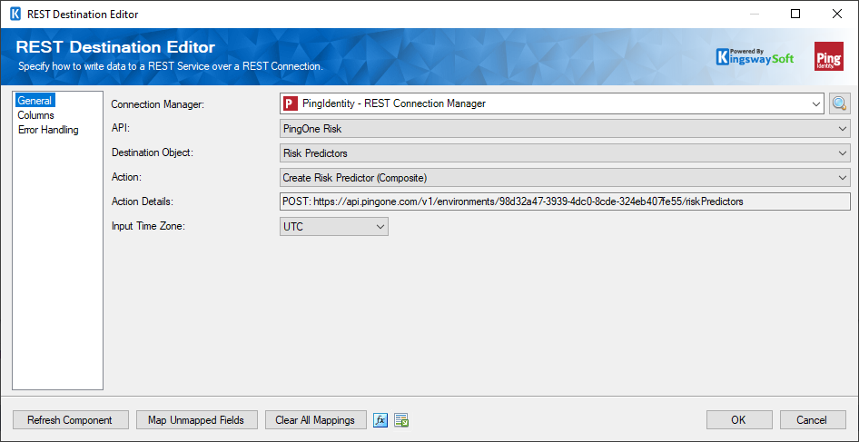 SSIS Ping Identity Destination Component